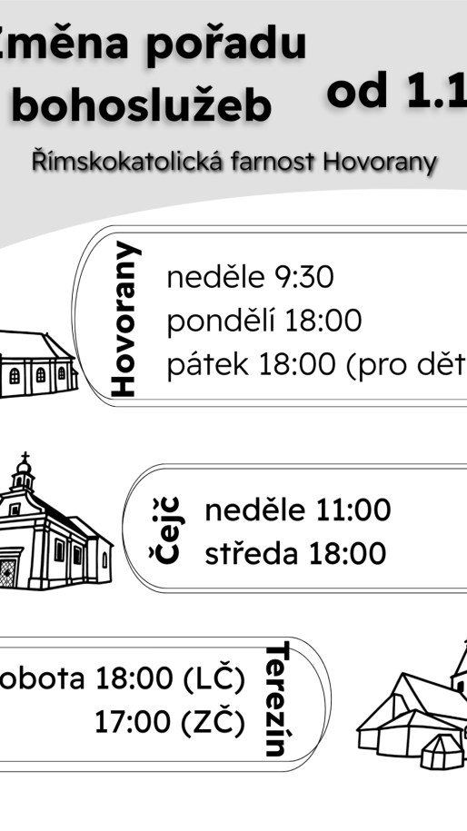 Změna pořadu bohoslužeb od 1.11.