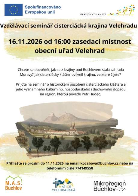 Vzdělávací seminář Cisterciácká krajina Velehradu