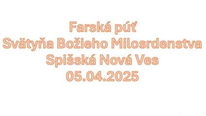 Pozvánka na farskú púť 05.04.2025