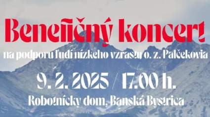 Pozvánka na Benefičný koncert na podporu ľudí nízkeho vzrastu o.z. Palčekovia