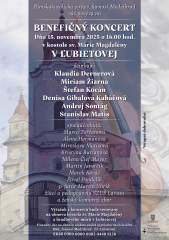 Pozvánka na Benefičný koncert na podporu obnovy NKP kostola sv. Márie Magdalény a hradbového múru v Ľubietovej