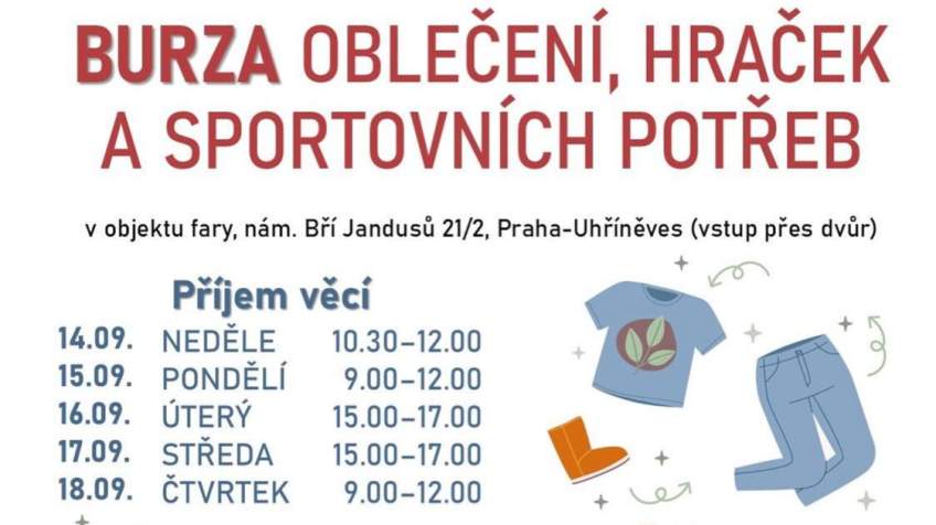 Burza oblečení, hraček a sportovních potřeb