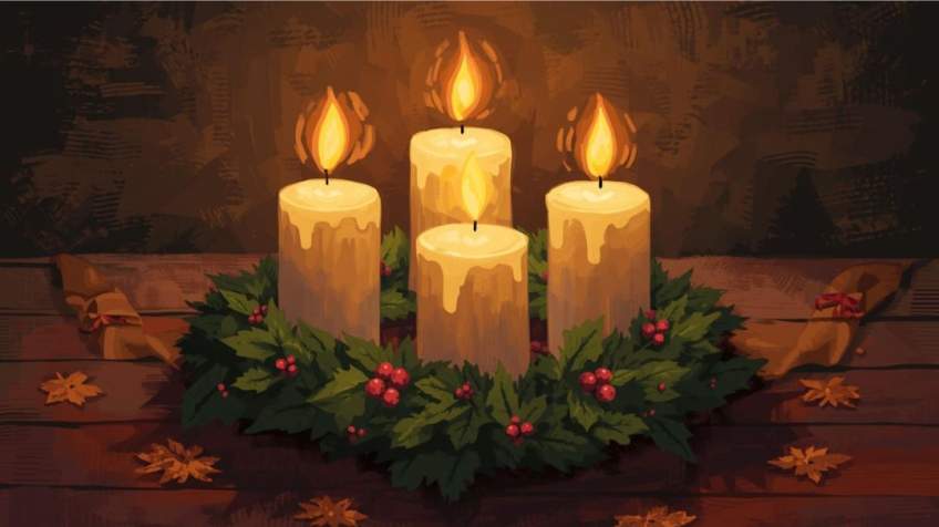 Vázání adventních věnců